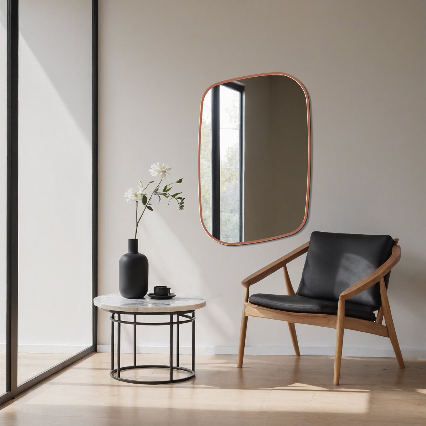 Modern Slim Framed Mirror