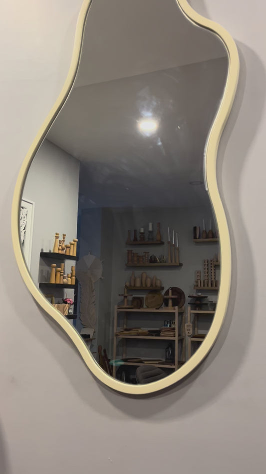 Asymmetrical Slim Framed Mirror