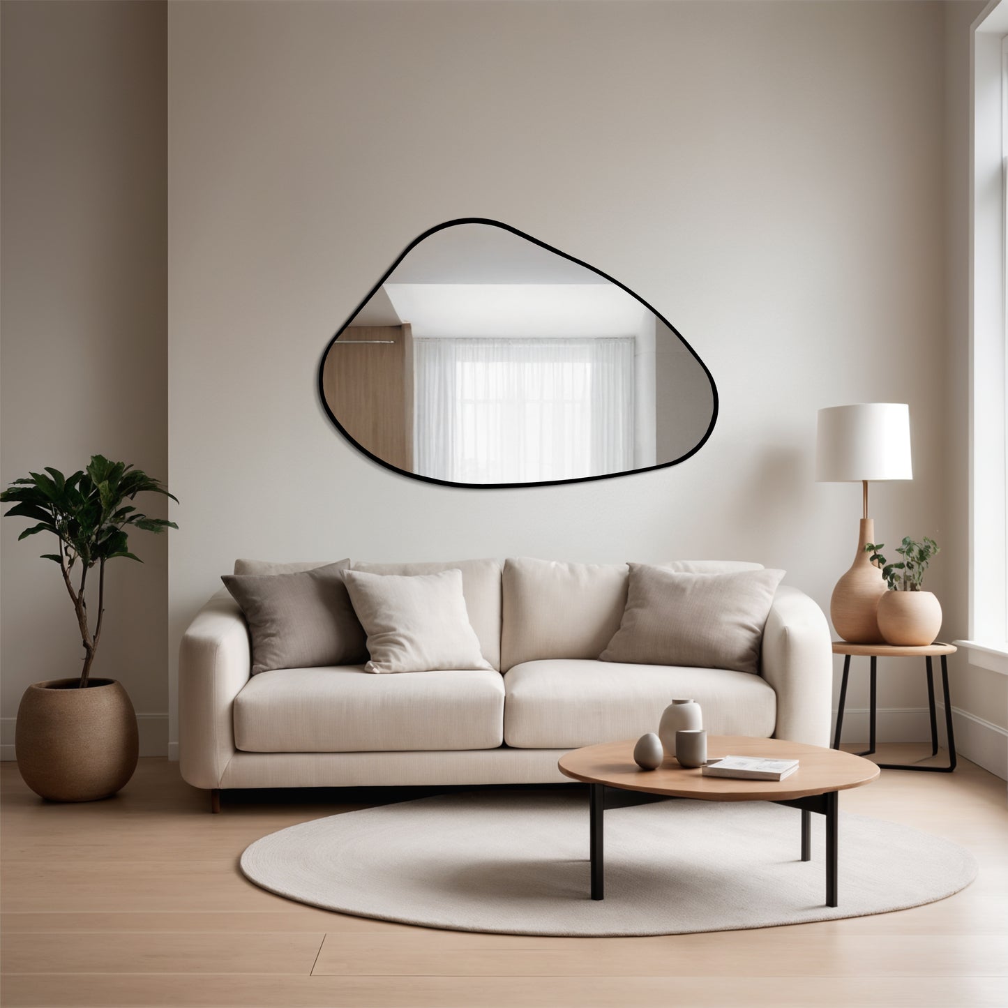 Modern Slim Framed Mirror
