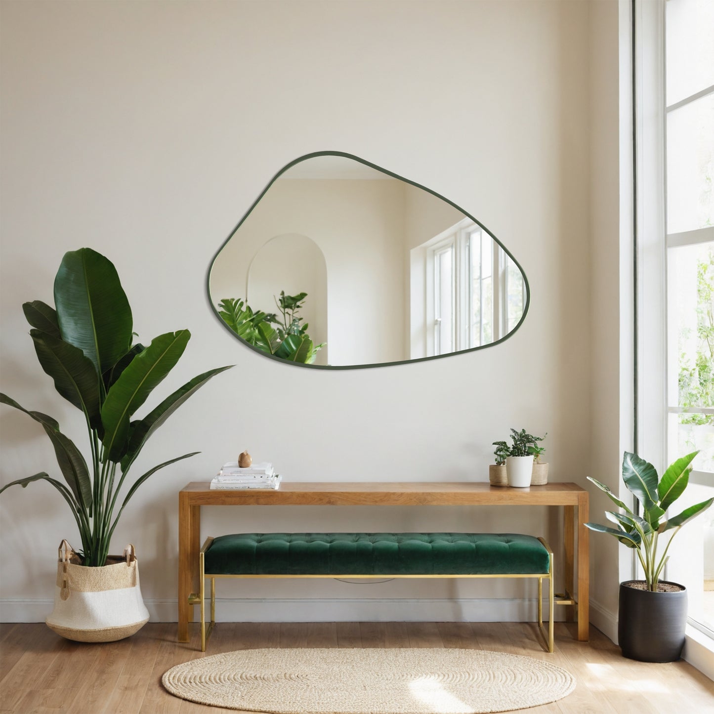 Modern Slim Framed Mirror
