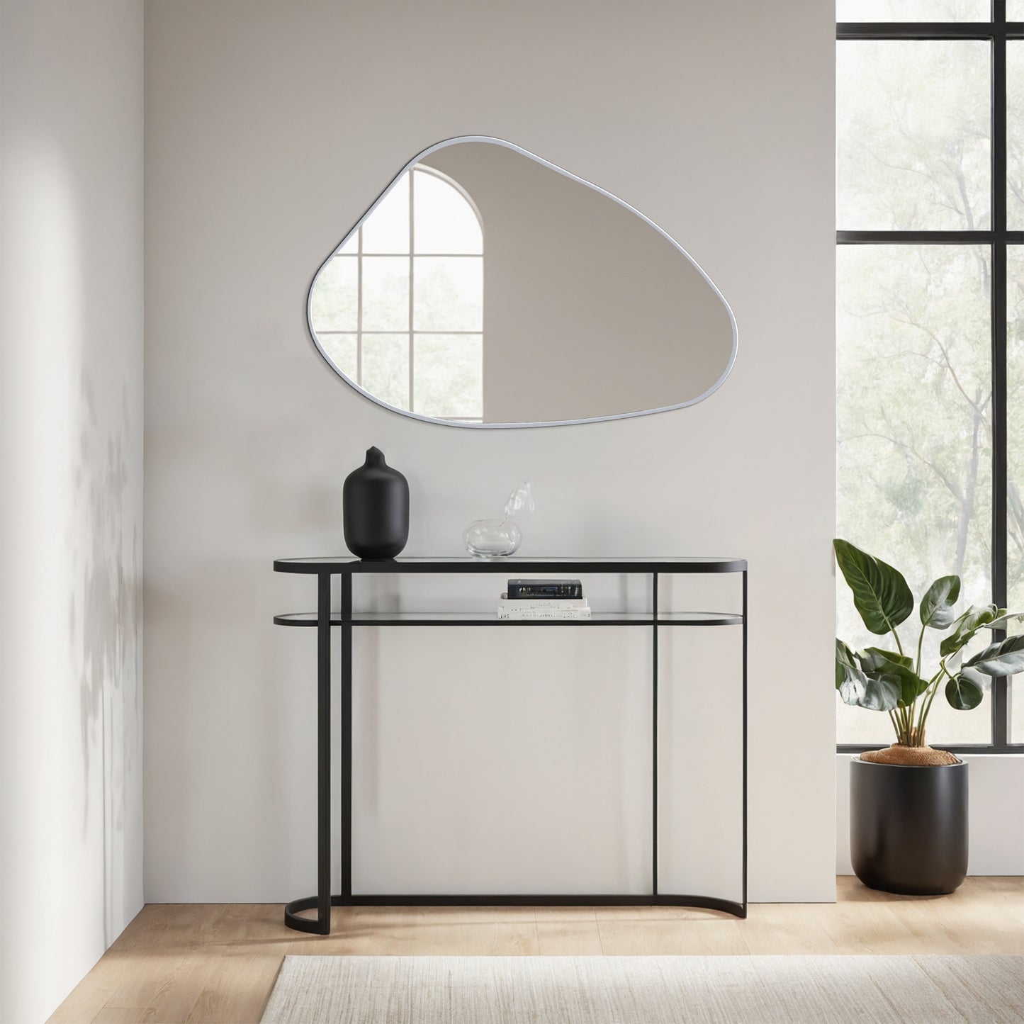 Modern Slim Framed Mirror