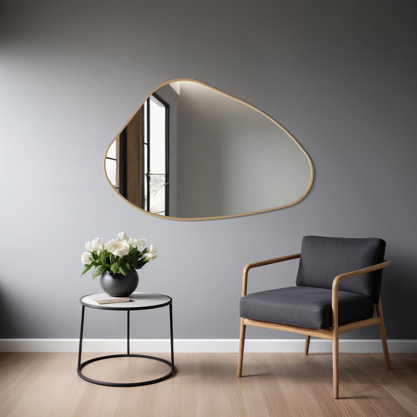 Modern Slim Framed Mirror