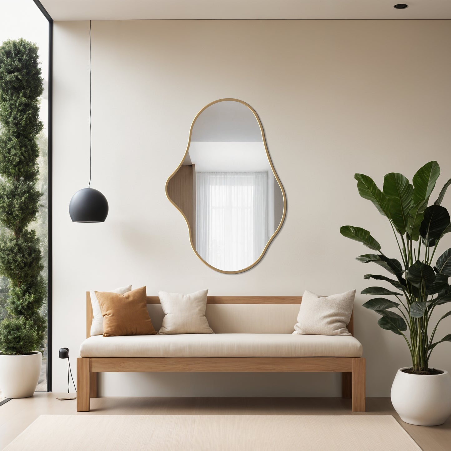 Asymmetrical Wall Mirror