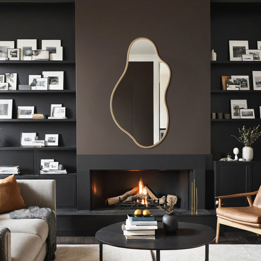 Asymmetrical Slim Framed Mirror